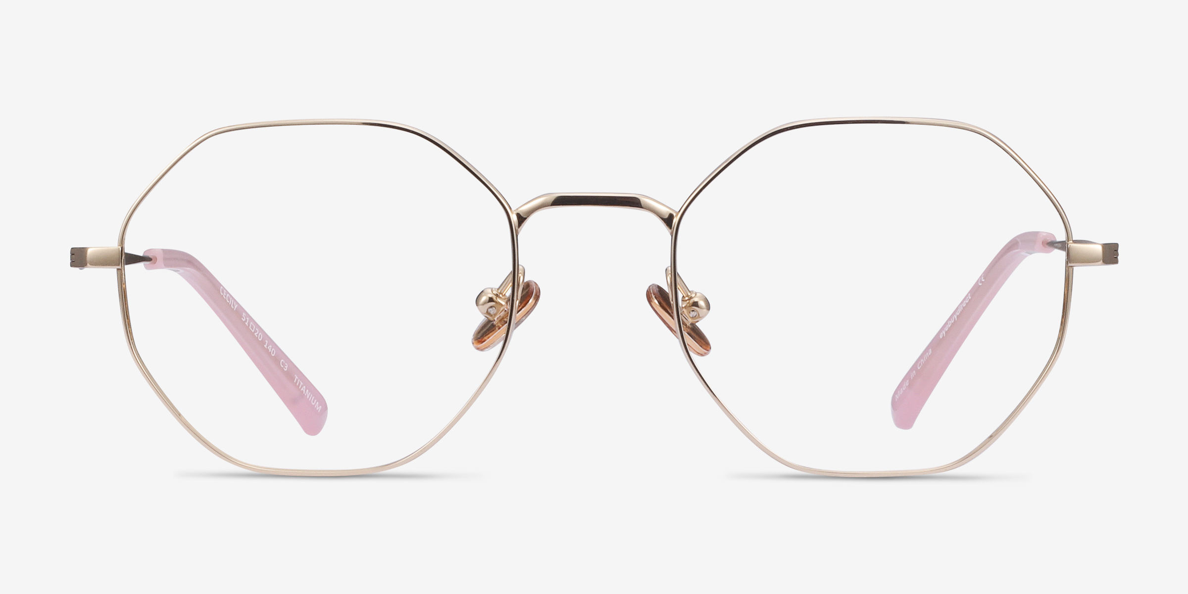 Cecily Geometric Gold Full Rim Eyeglasses Eyebuydirect