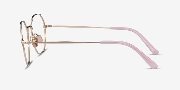 Cecily Gold Titanium Eyeglass Frames from EyeBuyDirect