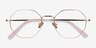 Cecily Gold TitaniumEyeglass Frames from EyeBuyDirect, Closed View