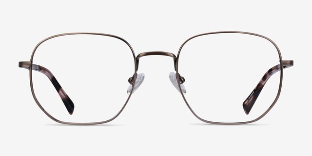 Dante Bronze TitaniumEyeglass Frames from EyeBuyDirect, Front View
