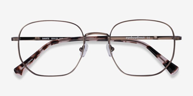 Dante Bronze TitaniumEyeglass Frames from EyeBuyDirect, Closed View