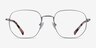 Dante Gunmetal TitaniumEyeglass Frames from EyeBuyDirect, Front View