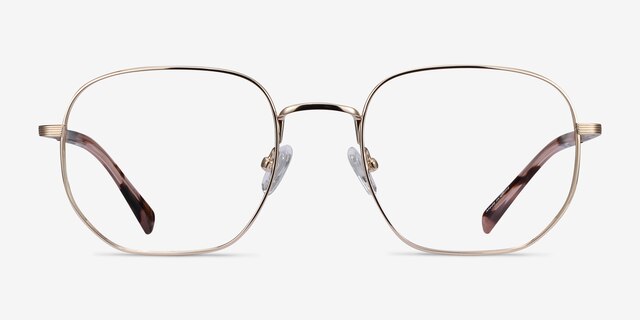 Dante Gold TitaniumEyeglass Frames from EyeBuyDirect, Front View