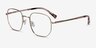 Dante Gold TitaniumEyeglass Frames from EyeBuyDirect, Angle View