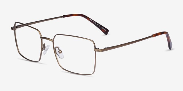Apex Bronze TitaniumEyeglass Frames from EyeBuyDirect, Angle View