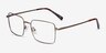 Apex Bronze TitaniumEyeglass Frames from EyeBuyDirect, Angle View