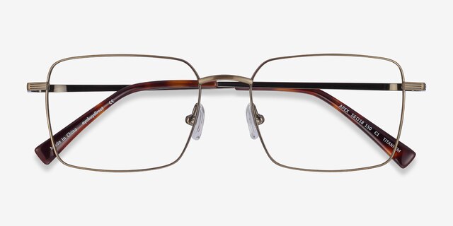 Apex Bronze TitaniumEyeglass Frames from EyeBuyDirect, Closed View