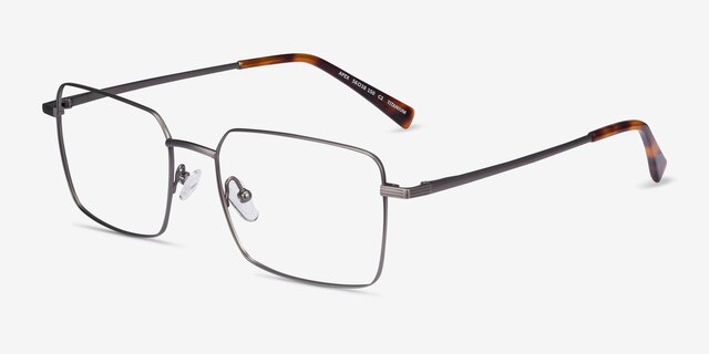 Apex Gunmetal TitaniumMontures de lunettes de vue d'EyeBuyDirect, Vue d'Angle