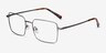 Apex Gunmetal TitaniumMontures de lunettes de vue d'EyeBuyDirect, Vue d'Angle