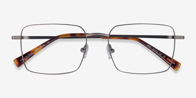 Apex Gunmetal TitaniumMontures de lunettes de vue d'EyeBuyDirect, Vue Rapprochée