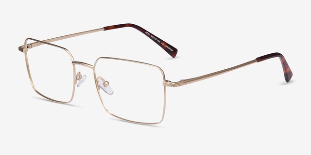 Apex Gold TitaniumEyeglass Frames from EyeBuyDirect, Angle View