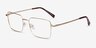 Apex Gold TitaniumEyeglass Frames from EyeBuyDirect, Angle View