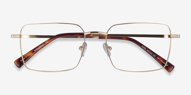 Apex Gold TitaniumEyeglass Frames from EyeBuyDirect, Closed View