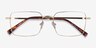 Apex Gold TitaniumEyeglass Frames from EyeBuyDirect, Closed View