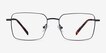 Apex Black TitaniumEyeglass Frames from EyeBuyDirect, Front View