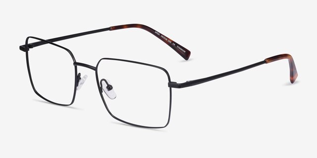 Apex Black TitaniumEyeglass Frames from EyeBuyDirect, Angle View