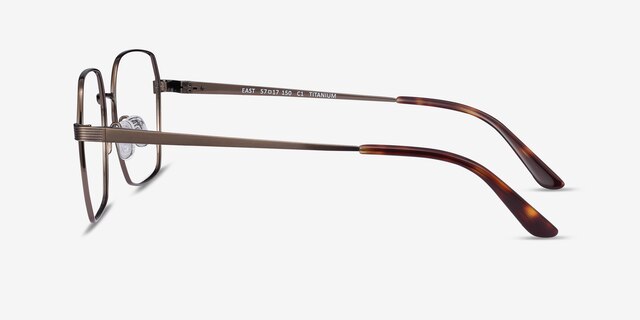 East Bronze TitaniumMontures de lunettes de vue d'EyeBuyDirect, Vue de Côté