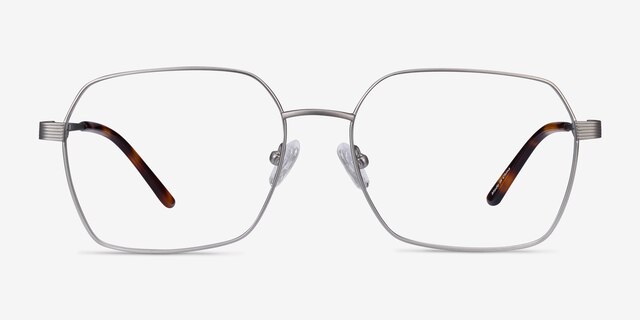 East Gunmetal TitaniumEyeglass Frames from EyeBuyDirect, Front View