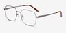 East Gunmetal TitaniumEyeglass Frames from EyeBuyDirect, Angle View