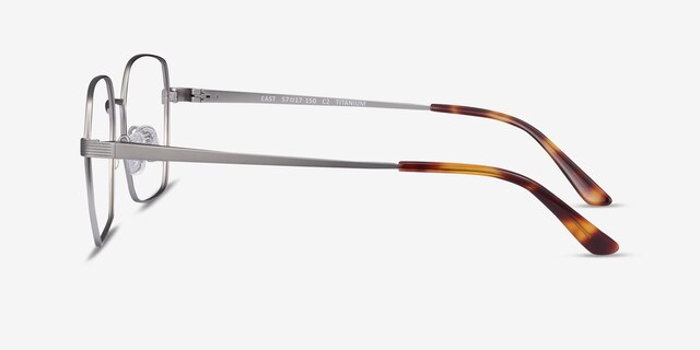 East Gunmetal TitaniumEyeglass Frames from EyeBuyDirect, Side View