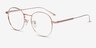 Geometry Rose Gold TitaniumEyeglass Frames from EyeBuyDirect, Angle View