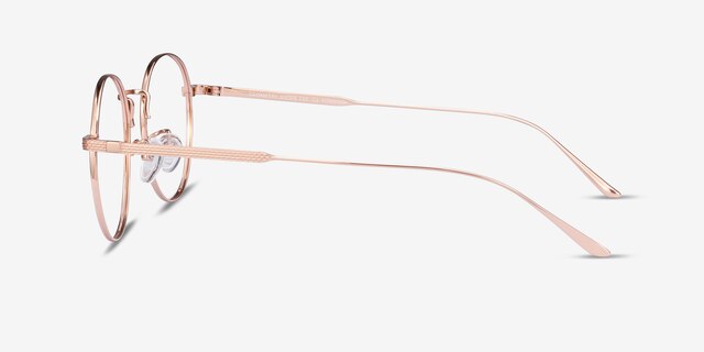 Geometry Rose Gold TitaniumEyeglass Frames from EyeBuyDirect, Side View