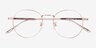 Geometry Rose Gold TitaniumEyeglass Frames from EyeBuyDirect, Closed View