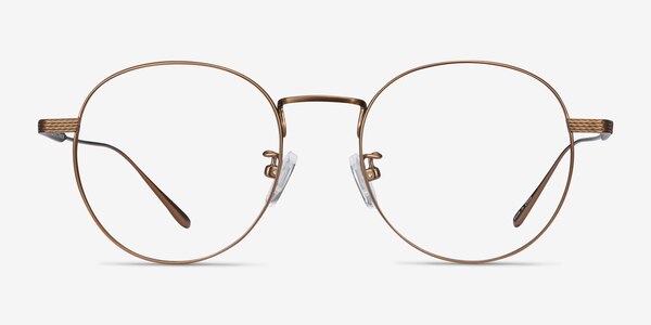 Geometry Bronze Titanium Eyeglass Frames