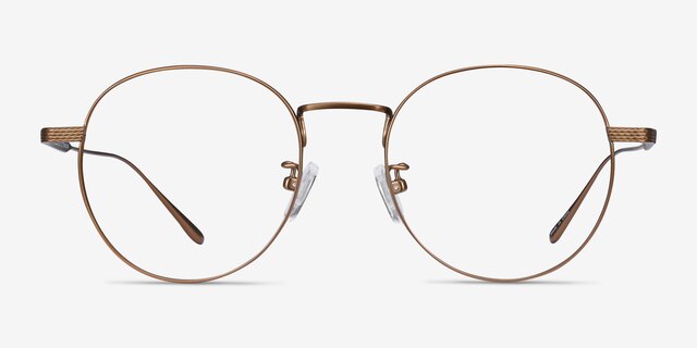 Geometry Bronze TitaniumEyeglass Frames from EyeBuyDirect, Front View