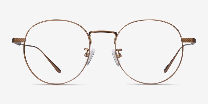 Geometry Bronze Titanium Eyeglass Frames from EyeBuyDirect