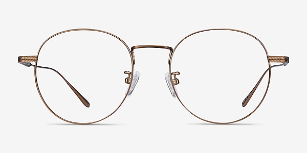 Geometry Bronze Titanium Eyeglass Frames