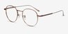 Geometry Bronze TitaniumEyeglass Frames from EyeBuyDirect, Angle View