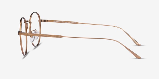 Geometry Bronze TitaniumEyeglass Frames from EyeBuyDirect, Side View