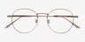 Geometry Bronze TitaniumEyeglass Frames from EyeBuyDirect, Closed View