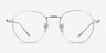 Geometry Silver TitaniumEyeglass Frames from EyeBuyDirect, Front View