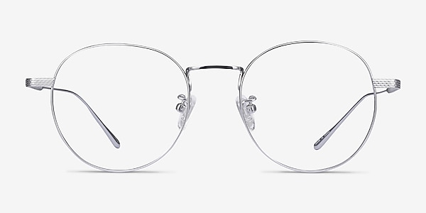 Geometry Silver Titanium Eyeglass Frames