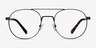 Gordon Noir AcétateMontures de lunettes de vue d'EyeBuyDirect, Vue de Face