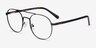 Gordon Noir AcétateMontures de lunettes de vue d'EyeBuyDirect, Vue d'Angle