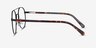 Gordon Noir AcétateMontures de lunettes de vue d'EyeBuyDirect, Vue de Côté