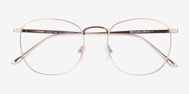Arbor Doré TitaniumMontures de lunettes de vue d'EyeBuyDirect, Vue Rapprochée