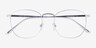 Arbor Silver TitaniumEyeglass Frames from EyeBuyDirect, Closed View