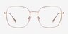Meteor Rose Gold TitaniumEyeglass Frames from EyeBuyDirect, Front View