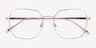 Meteor Rose Gold TitaniumEyeglass Frames from EyeBuyDirect, Closed View