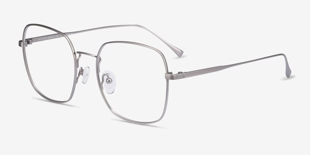 Meteor Gunmetal TitaniumEyeglass Frames from EyeBuyDirect, Angle View