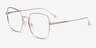 Meteor Gold TitaniumEyeglass Frames from EyeBuyDirect, Angle View