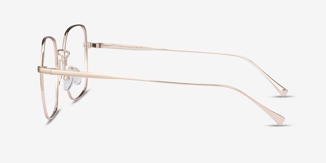Meteor Gold TitaniumEyeglass Frames from EyeBuyDirect, Side View