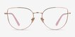 Imani Rose Gold TitaniumEyeglass Frames from EyeBuyDirect, Front View