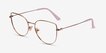 Imani Rose Gold TitaniumEyeglass Frames from EyeBuyDirect, Angle View