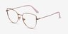 Imani Rose Gold TitaniumEyeglass Frames from EyeBuyDirect, Angle View