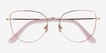 Imani Rose Gold TitaniumEyeglass Frames from EyeBuyDirect, Closed View